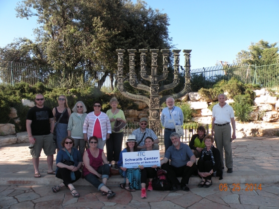 people standing in a group in Jerusalem.